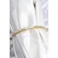 Brass VIP Series Gold Color Zircon Stone Barley Model Women s Bracelet
