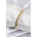 Brass VIP Series Gold Color Zircon Stone Barley Model Women s Bracelet