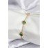 316L Steel Gold Color Green Baby Boy Clover Women's Bracelet