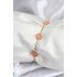 316L Steel Gold Color Pink Baby Boy Clover Women's Bracelet