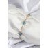 316L Steel Gold Color Ice Blue Baby Boy Clover Women's Bracelet