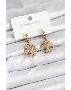 316L Steel Tree of Life Model Women's Earrings