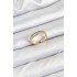 Brass Gold Color Rowed Zircon Stone Pole Star Model Women's Ring