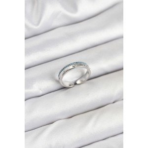 Brass Silver Color Rowed Zircon Stone Polar Star Model Women's Ring Brass Silver Color Rowed Zircon Stone Polar Star Model Women's Ring
