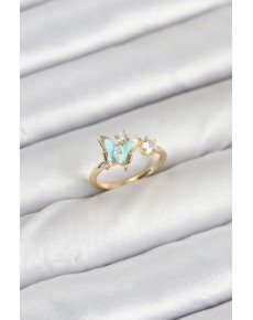 Brass Gold Color Butterfly Model Women's Ring Brass Gold Color Butterfly Model Women's Ring