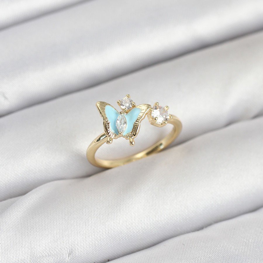 Brass Gold Color Butterfly Model Women s Ring Brass Gold Color Butterfly Model Women s Ring