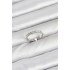 Brass Silver Color Bone Model Zircon Stone Women's Ring