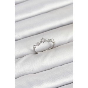 Brass Silver Color Manifest Women's Ring