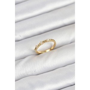 Brass Gold Color Laser Cut Women's Ring