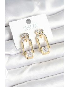 Brass Gold Color Vintage Women's Earrings