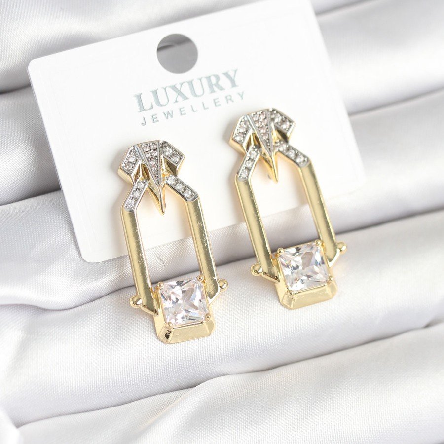 Brass Gold Color Vintage Women s Earrings Brass Gold Color Vintage Women s Earrings