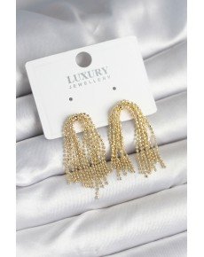 Brass Gold Color Pendant Women's Earrings Brass Gold Color Pendant Women's Earrings