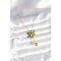 316L Steel Chain Gold Color Flower Model Pendant Women s Necklace
