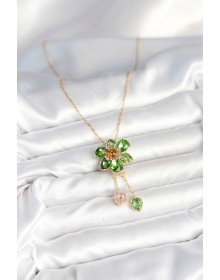 316L Steel Chain Gold Color Flower Model Pendant Women's Necklace