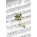 316L Steel Chain Gold Color Flower Model Pendant Women s Necklace