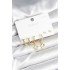 Brass Gold Color 925 Sterling Silver Studded Women's Earring Set