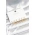 Gold Color Stud Ring Model 925 Sterling Silver Studded Brass Earring Set