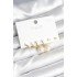Gold Color Brass 925 Sterling Silver Studded Women's Earring Set