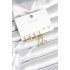 Gold Color Brass Butterfly Model 925 Sterling Silver Studded Women's Earring Set