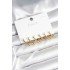 Star Model Gold Color 925 Sterling Silver Studded Women's Earring Set