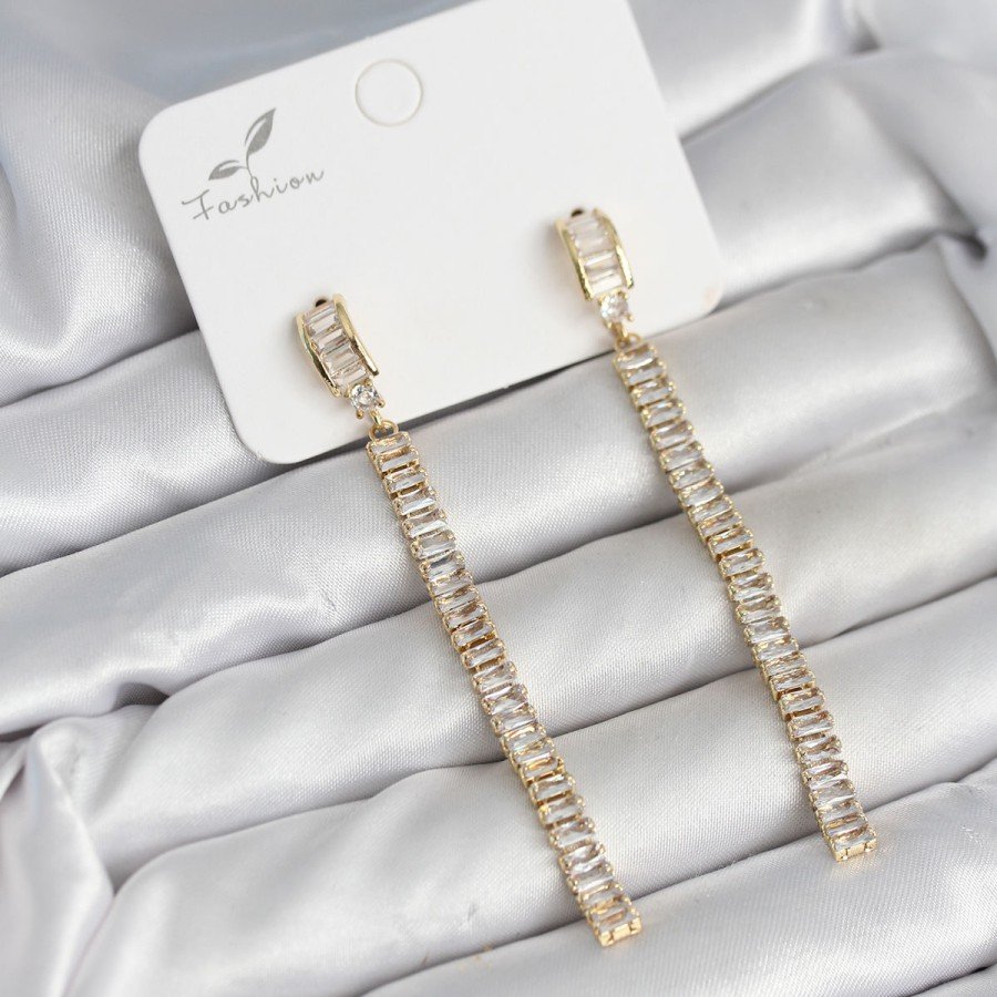 Waterway Baguette Brass Women s Earrings Waterway Baguette Brass Women s Earrings