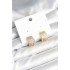 Rib Model Zircon Stone Brass Women's Earrings