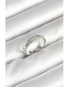 Silver Color Sliver Zircon Stone Women's Ring