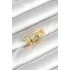 Brass Barley Baguette Zircon Stone Women's Ring