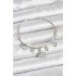 Silver Color Women's Bracelet with Swan Charm