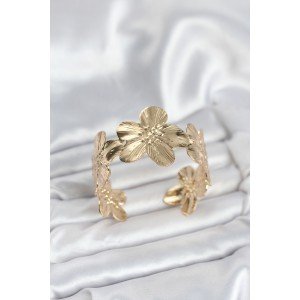 Flower Model Brass Plate Women's Bracelet