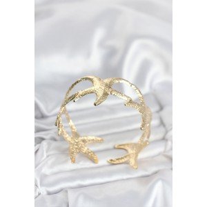Brass Gold Color Starfish Model Women's Bracelet Brass Gold Color Starfish Model Women's Bracelet