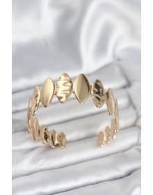 Brass Gold Color Pieced Model Women's Bracelet