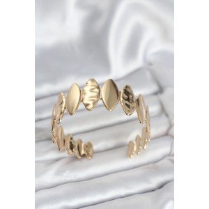 Brass Gold Color Pieced Model Women's Bracelet Brass Gold Color Pieced Model Women's Bracelet