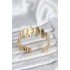 Brass Gold Color Pieced Model Women's Bracelet