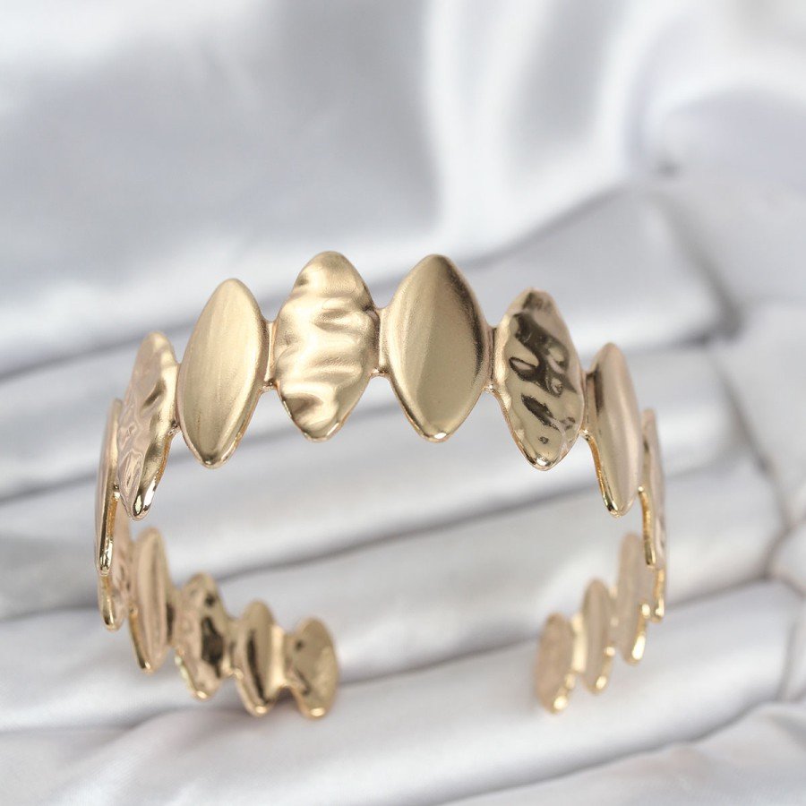 Brass Gold Color Pieced Model Women s Bracelet