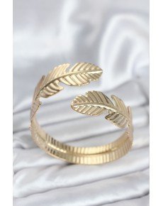 Leaf Model Gold Color Women's Bracelet