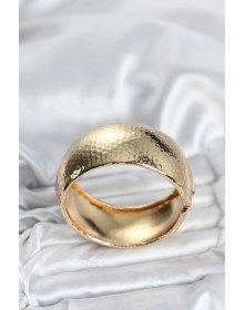 Brass Gold Color Domed Vintage Women's Bracelet