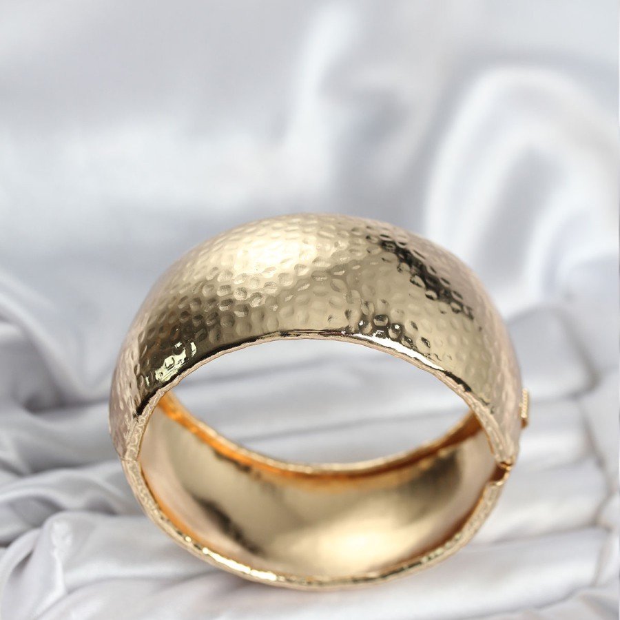 Brass Gold Color Domed Vintage Women s Bracelet