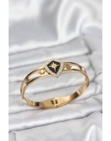 316L Steel Gold Color Polar Star Clamp Bracelet