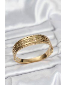 316L Steel Gold Color Vintage Model Women's Handcuff Bracelet