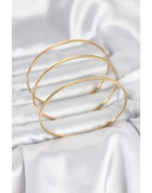 316L Steel Gold Color Silvery Model Ajda 65 mm Women's Bracelet