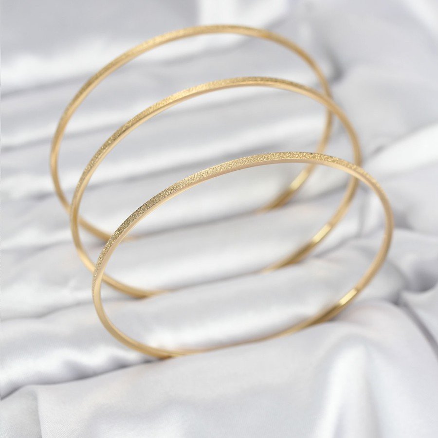 316L Steel Gold Color Silvery Model Ajda 65 mm Women s Bracelet