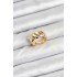 Gold Color Domed Spiral Ring