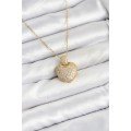 316L Steel Chain Gold Color Zircon Stone Heart Women s Necklace 316L Steel Chain Gold Color Zircon Stone Heart Women s Necklace
