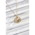 316L Steel Chain Gold Color Zircon Stone Butterfly Women s Necklace
