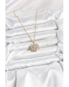 316L Steel Chain Gold Color Zircon Stone Women's Necklace 316L Steel Chain Gold Color Zircon Stone Women's Necklace