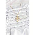 316L Steel Chain Gold Color Airplane Model Women s Necklace