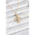 316L Steel Chain Gold Color Airplane Model Women's Necklace