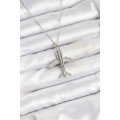 316L Steel Chain Silver Color Airplane Model Women s Necklace
