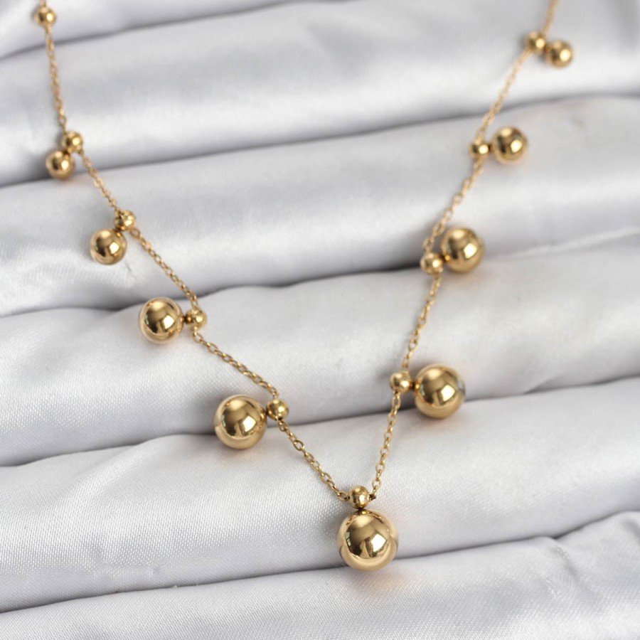 316L Steel Chain Gold Color Heeled Necklace